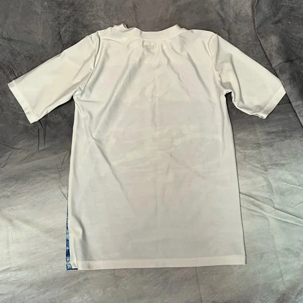 Wave Zone Blue Surfer Rash Guard Swim Shirt - size Large (10/12)